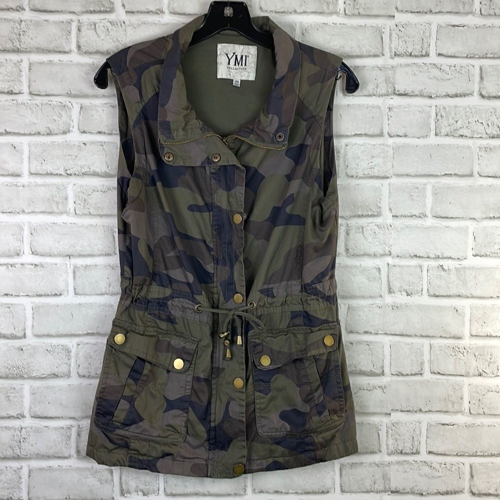 YMI COLLECTION Women's Jacket Vest Camouflage Pockets Casual Hunters